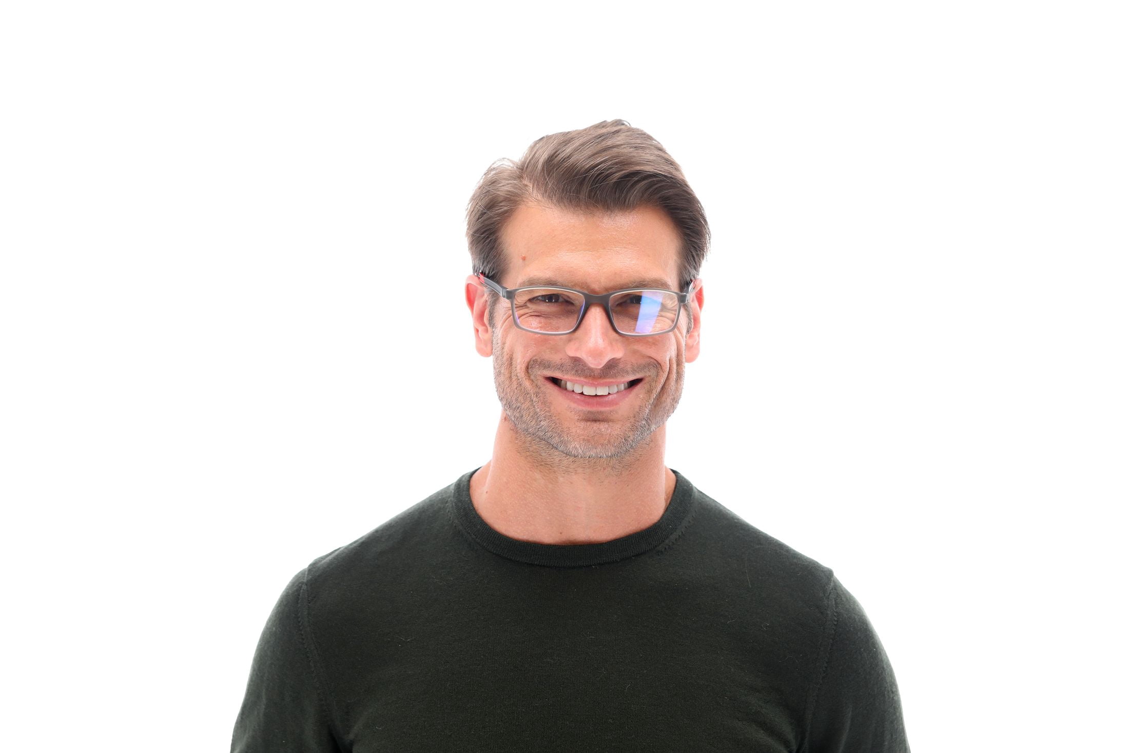 SAV Sportex Blue Light Protection Reading Glasses, Rectangle Full Rim Frame, 4200, +2.50, Sport Red
