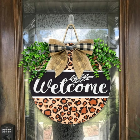 Welcome-Hanging-Leopard--Decoration Welcome Sign Decorative Home Garden Multicolor