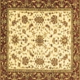 thumbnail image 1 of Ahgly Company Indoor Square Abstract Brown Modern Area Rugs, 3' Square, 1 of 4
