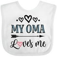 thumbnail image 3 of Inktastic My Oma Loves Me Grandchild Girls Baby Bib, 3 of 4