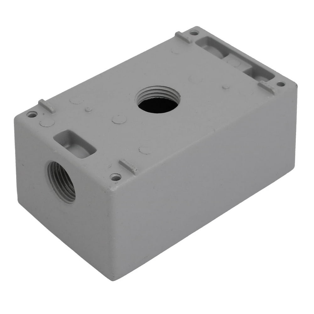 1/2BSP 4 Thread Hole 1 Gang Electrical Junction Outlet Box Enclosure