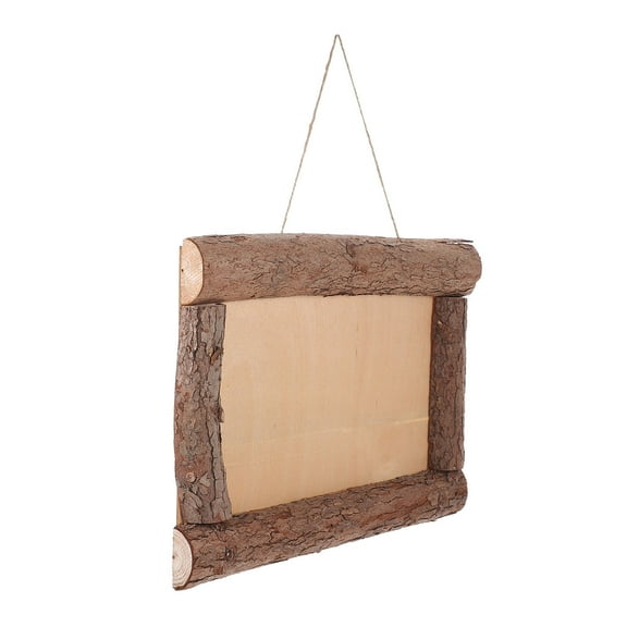OUNONA Wooden Photo Frame for Decoration Elegant and Light Brown Synthetic Material Fits Multiple Scenes 1pc