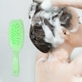 thumbnail image 2 of Unique Bargains 1 Pc Wave Edge Hair Shampoo Brush for Head Massage 8.86"x2.83"x1.3" Green, 2 of 6