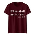 thumbnail image 4 of B91xZ Tunique Femme Manches Courtes Imprimée Col Rond T-Shirt, Vin G, 4 of 4