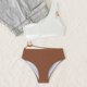 thumbnail image 5 of Traje de baño de una pieza para mujer, conjuntos de bikini para mujer, moda de bloques de color para mujer, sin hebilla, de un solo hombro, sin espalda, conjuntos de bikini de nailon para mujer, 5 of 5