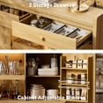 thumbnail image 6 of Sideboard Buffet Cabinet with Charging Station & LED Light, Coffee Bar Cabinet with Drawers, Pull-Out Shelf & Door Rack, Modern Storage Cabinet for Kitchen, Dining Room, 6 of 10
