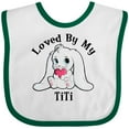 thumbnail image 3 of Inktastic Loved By My TiTi Bunny Rabbit Boys or Girls Baby Bib, 3 of 4