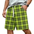 thumbnail image 2 of Satingcolo Men's Soft Daily Wear Shorts Elastic Mid Waist Summer Fall Outfits Jogging Athletic Shorts Work Out Trunks With Pockets Green 2XL, 2 of 5