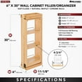 thumbnail image 4 of Rev-A-Shelf Pull Out Wall Filler w/ Soft-Close, 30" Height, 432-WFBBSC30-6C, 4 of 12