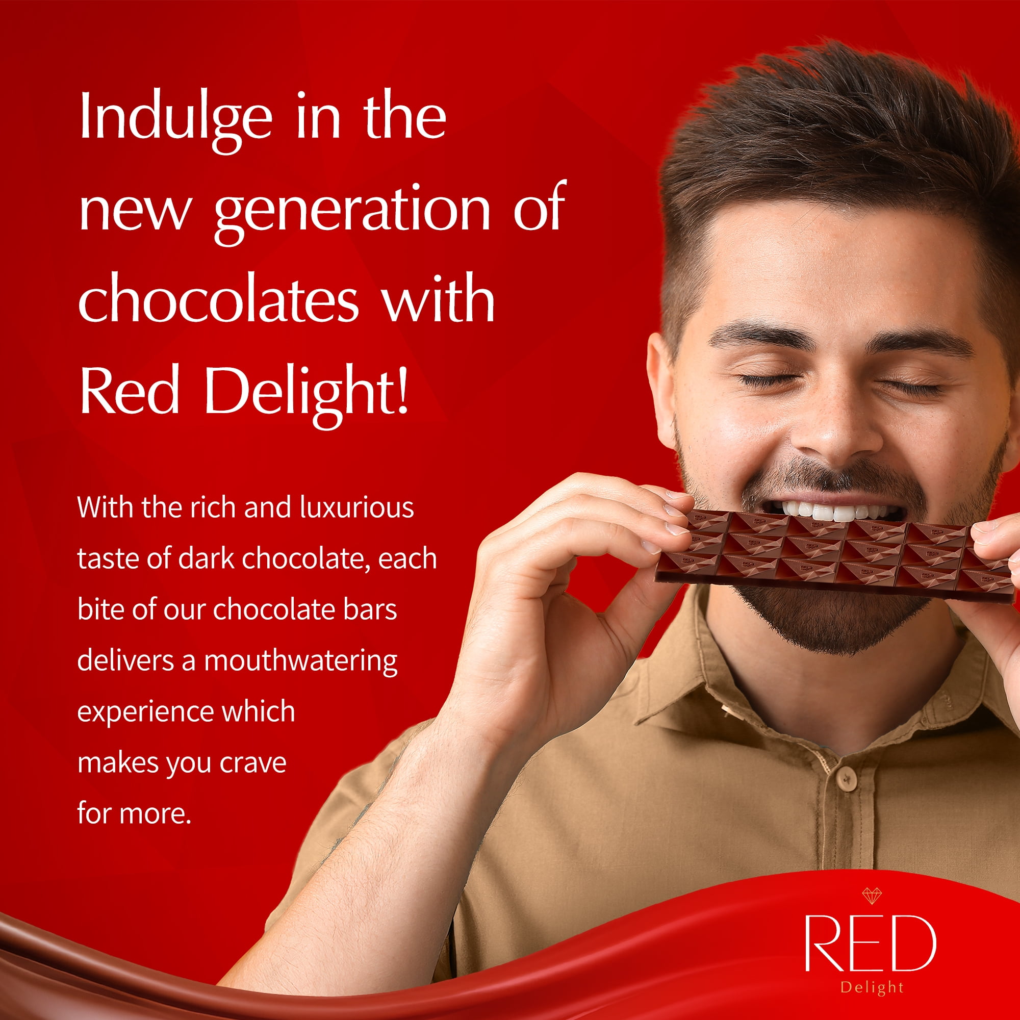 RED Delight Hazelnut and Macadamia Milk Chocolate Full Size Bars (3.53 Ounces Each)