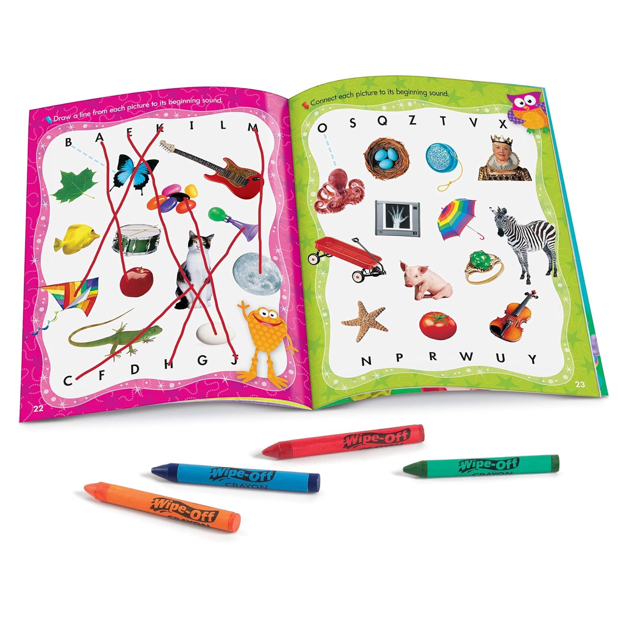 Trend Enterprises Alphabet Reusable Book & Crayons