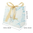 thumbnail image 3 of 10Pcs Marble Pattern Gift Bags Wedding Sugar Holders Welcome Guests Bags with Golden Bows, 3 of 6