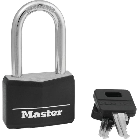 Master Lock 4 Pin Tumbler Padlock Keyed Diff Black Brass
