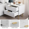thumbnail image 5 of Semiocthome Modern Nightstand with 2 Drawers Wood Night Stands for Bedroom Set of 2, White, 5 of 7