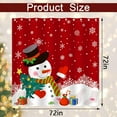 thumbnail image 5 of Christmas Shower Curtain, Red Winter Xmas Tree Snowman Merry Christmas Shower Curtains for Bathroom Decor Washable Durable Fabric Holiday New Year Shower Curtain with Hooks 72x72 Inch, 5 of 6