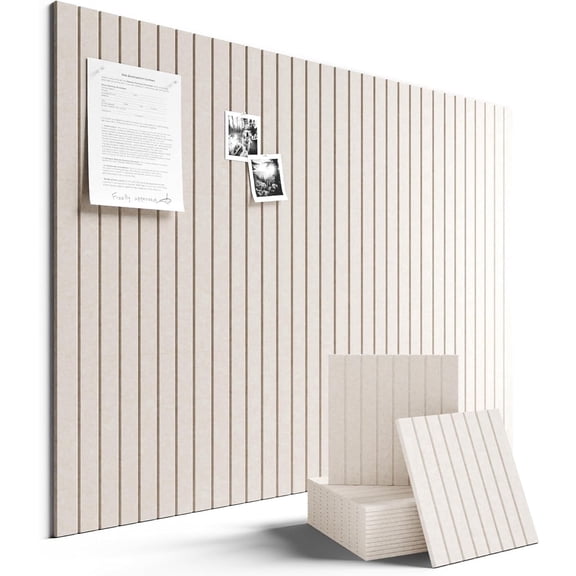 12 Pack Large Felt Bulletin Board, 48" x 36" Cork Board Alternative with 70 Safe Removable Adhesive Tabs for Home Office Classroom Pin Board