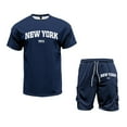 thumbnail image 4 of Afdoent Men's 2 Piece Short Set Stylish Men's Casual Wear Versatile Workwear Design With Pockets Short Sleeved T Shirt And Shorts Set For Summer Outings Vacation Beach Casual, 4 of 4
