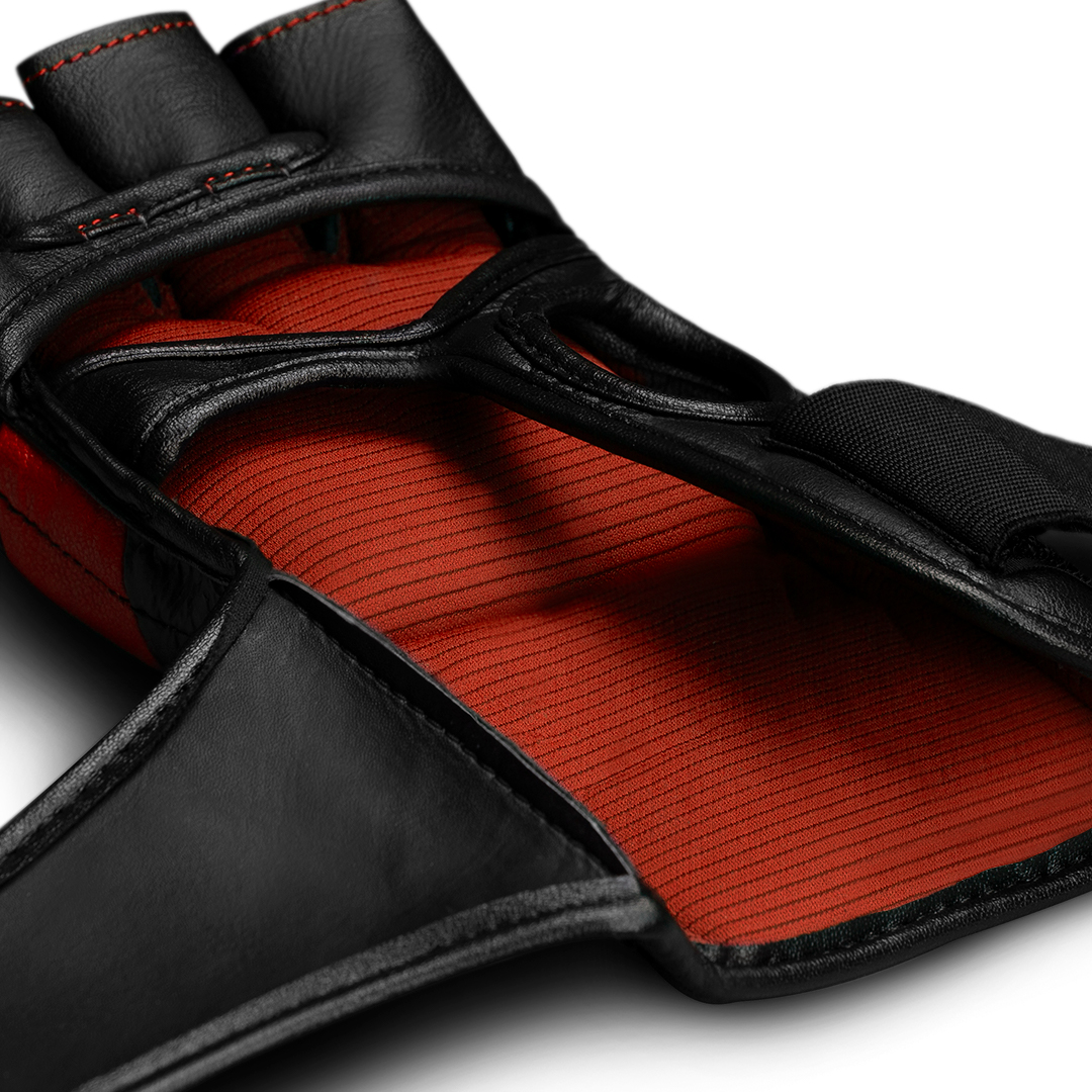 Hayabusa T3 4 oz. Dual-X Hook and Loop Vylar MMA Gloves - Large - Black/Red