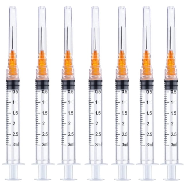 Utensilios de medición y dispensación de laboratorio Fovafod, 3 ml, 25 g, 1,6 cm, paquete de 100