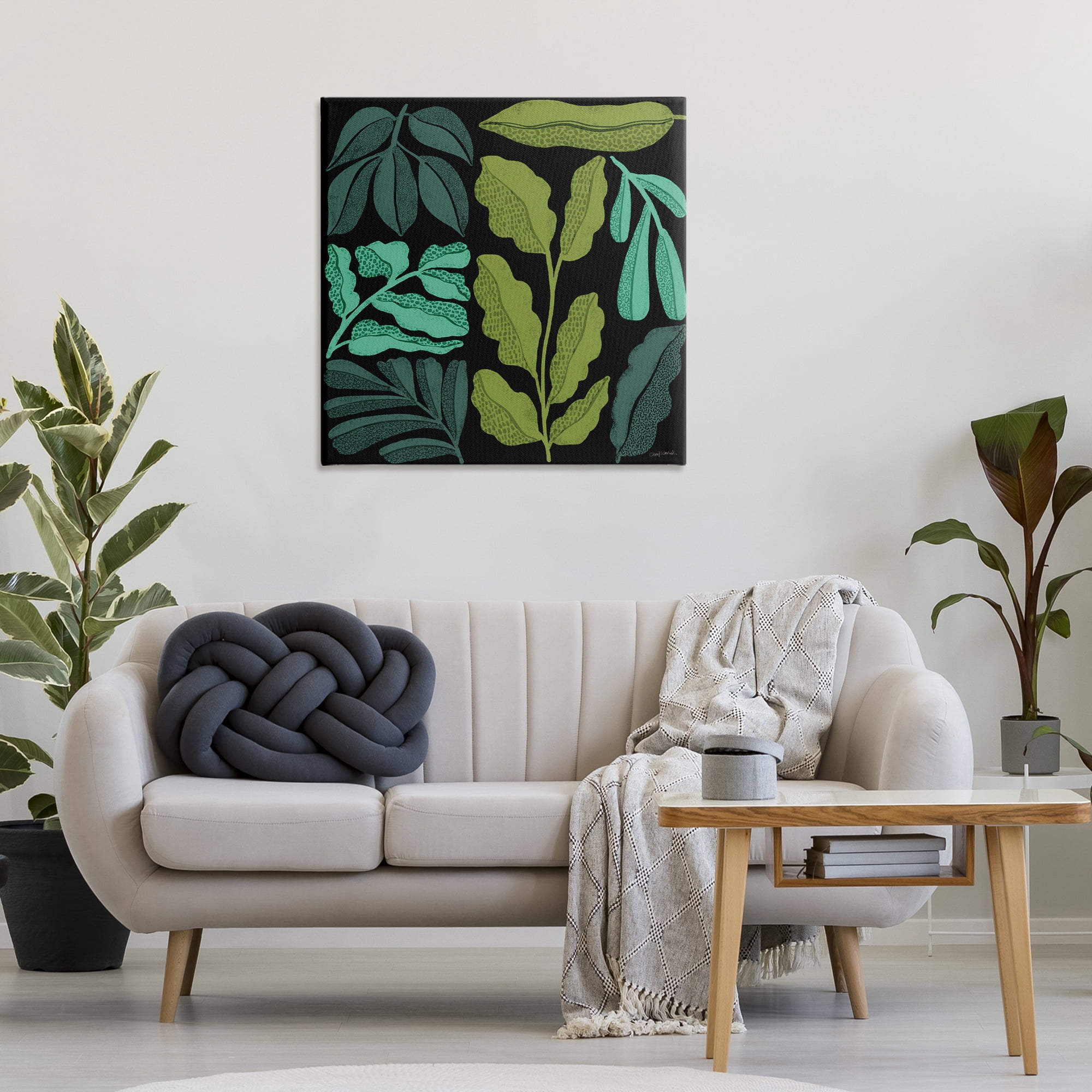 Stupell Industries Plant Sprig Collage Plants & Flowers Painting Wrapped Canvas Art Print Wall Art, 30 x 30