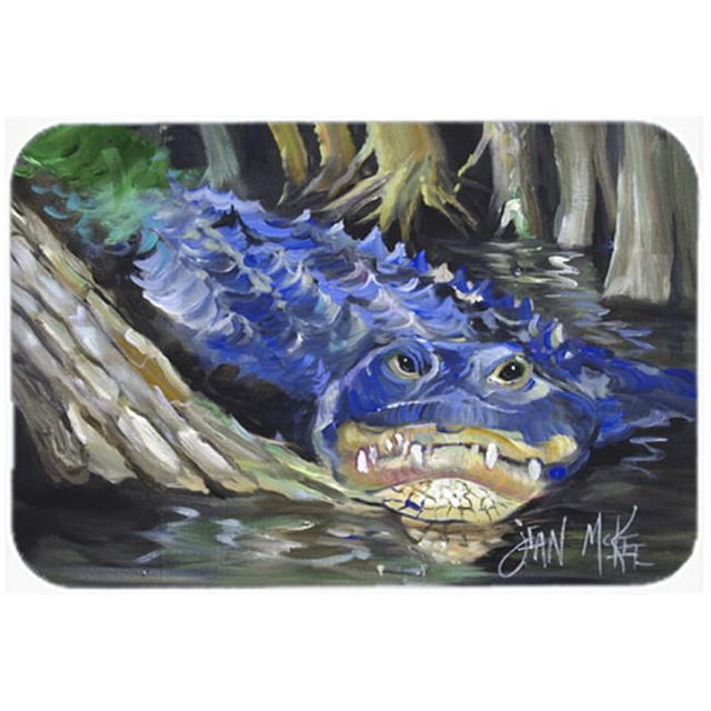Carolines Treasures JMK1135LCB Blue Alligator Glass Cutting Board- Large