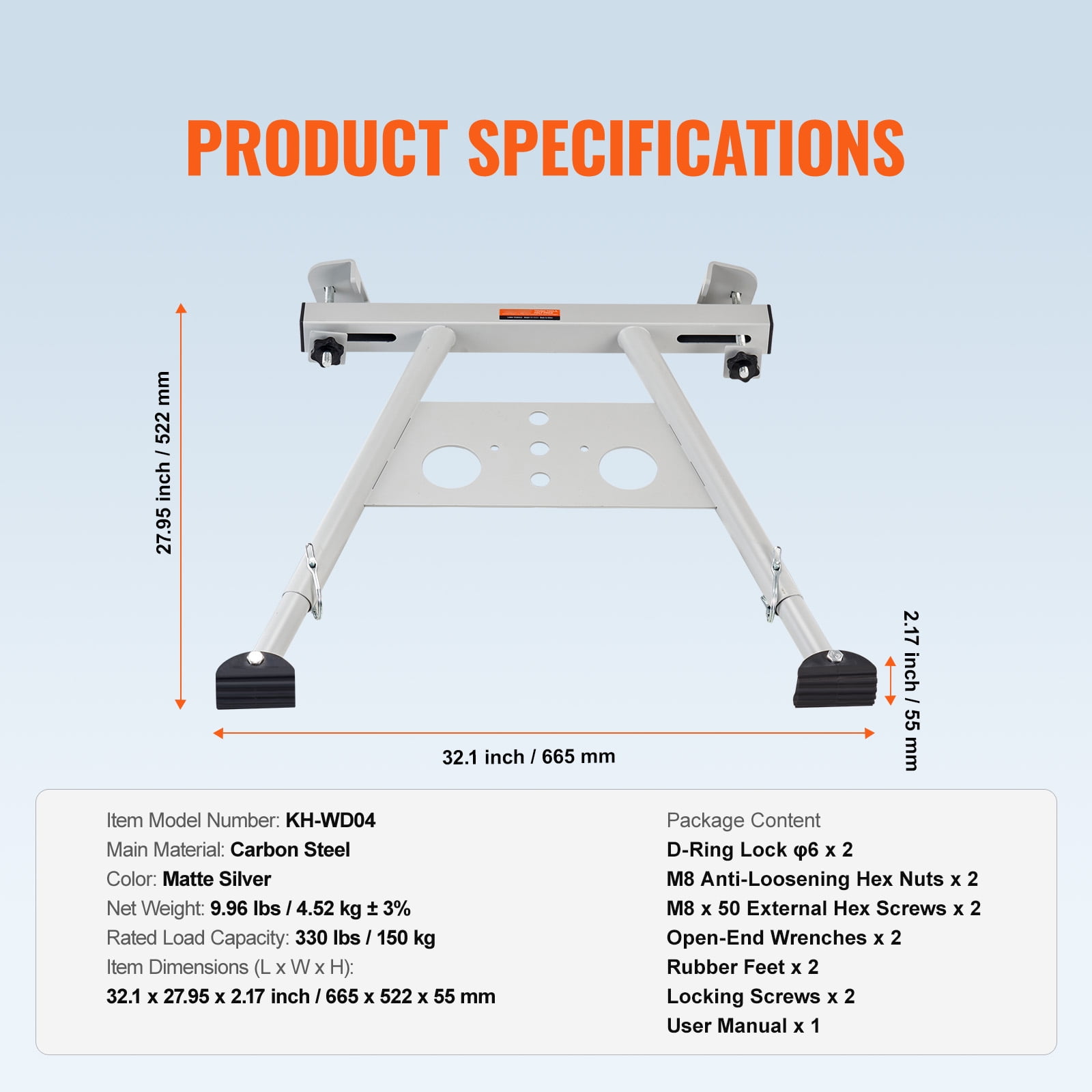 KFFKFF Ladder Support, Modifiable Foot Extension Ladder Buffer, Robust Wall Ladder Add-ons for Roof Drainage, User-friendly with Broad Compatibility and Non-slip Rubber Feet, 330 lbs Load Capacity