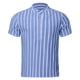 thumbnail image 3 of Eres Más Que una Camisa de Puntuación de Prueba, Impresión de Rayas de Botón Casual de los Hombres, Camisa de Blusa de Manga Corta, 3 of 6