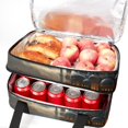 thumbnail image 5 of Lasser Bairam Double Layered Insulated Refrigerated Large Capacity Lunch Bag with Two Compartments - 7.1x11.4x16.1 Inches, 5 of 6