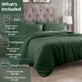 thumbnail image 2 of Superior Egyptian Cotton 300 Thread Count Duvet Cover Set, Twin, Hunter Green, 2 of 6