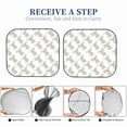 thumbnail image 5 of Kdxio Gray Rabbit Print 2-Piece Sun Shade Front Windshield - Foldable Car Front Window Sunshades for Most Sedans SUV Truck, 5 of 6