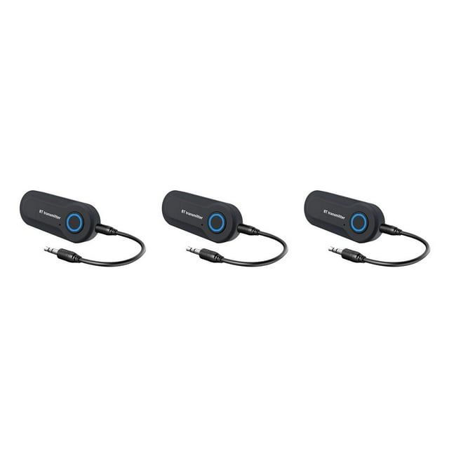 pitrice Bluetooth 4.0 Audio Receiver Transmitter Mini Stereo Bluetooth for AUX USB 3.5mm for Jack TV PC Wireless Adapter black 3Set