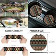 thumbnail image 5 of KUIFORTI Ethnic Style Car Seat Covers Full Set 15 Piece Seat Covers Steering Wheel Cover Seat belt Cover Pad Cup Coasters Car Garbage Bag Car Storage Box Rear View Mirror Cover Keychain, 5 of 6
