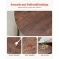 thumbnail image 4 of KFFKFF Nesting Coffee Table Set of 2, 23.6 in Round Coffee Table, Nesting Tables for Small Place, End Side Tables Night Stand with Metal Frame, (Vintage Brown & Black), 4 of 9