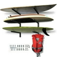 thumbnail image 1 of Venom Paddle Board Rack Wall Mounted 3 SUP Storage Rack, 3 Level Surfboard Rack, Kayak Rack, Snowboard Wall Mount,  Dock Storage, Garage Storage, Ski Storage, Canoe Accessories, Holds Up To 240lbs, 1 of 9