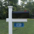 4Ever Products Vinyl Mailbox Post System Includes Black Steel Mailbox