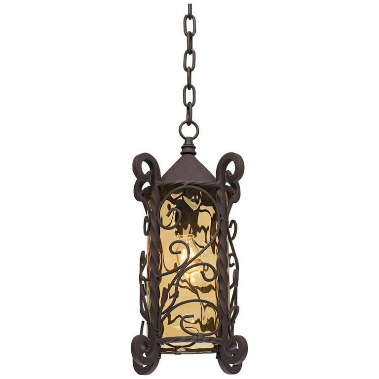 John Timberland Traditional Outdoor Light Hanging Dark Walnut Iron Scroll 15 John Timberland Traditional Outdoor Light Hanging Dark Walnut Iron Scroll 15