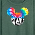 thumbnail image 3 of Mickey & Friends - Tie Dye Zebra Fill Mickey - Women's Lightweight French Terry Long Sleeve Shirt, 3 of 5