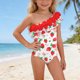 thumbnail image 2 of Odeerbi 1-5 Años Niñas Traje de Baño de Una Sola Pieza Hawaiano de Un Hombro Traje de Baño de Playa Seco Rápido Traje de Baño de Verano, 2 of 9