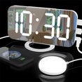 thumbnail image 3 of Alarma eléctrica Shaker Shaker USB LED Digital Mostrar Reloj de 3 engranajes Ajustable Despierte de despertador Noche Suministro de luz para oficina Blanco Inevent HA011219-02B, 3 of 6