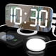 thumbnail image 3 of Alarma eléctrica Shaker Shaker USB LED Digital Mostrar Reloj de 3 engranajes Ajustable Despierte de despertador Noche Suministro de luz para oficina Blanco Inevent HA011219-02B, 3 of 7
