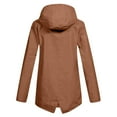 thumbnail image 3 of Kcodviy Vestes Décontractées Épaisses en Peluche pour Femmes Veste Extérieure Grande Taille Veste à Capuche Col Roulé Manches Imperméable Coupe-Vent, 3 of 3