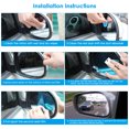 thumbnail image 3 of Nosii 4pcs Car Rear View Mirror Rainproof Films Driving Security Anti-Fog Anti-Glare HD Film for Car Rearview Mirror and Side Window, 3 of 7