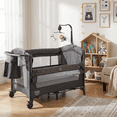 thumbnail image 5 of Costway 4-in-1 Adjustable Baby Bedside Sleeper with Bassinet Mattress Changing Table Toys, 5 of 12