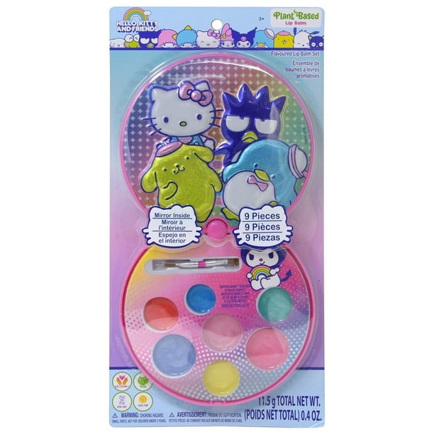 Set de bálsamo labial a base de plantas con espejo de Hello Kitty and Friends