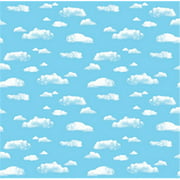 Corrugated Paper, Clouds, 48" X 12-1/2', 1 Roll