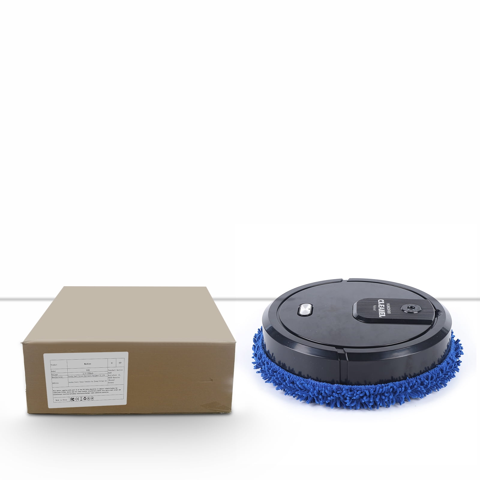 Intelligent Dry and Wet Mopping Machine Spray Sweeping Robot, Black