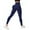 Dark Blue, variant on Women's Seamless Tummy Control Yoga Pants, Butt Lifting Workout Leggings, Quick Dry Mesh Exercise Pants, High Waist Fitness Leggings, Outdoor Wear Capris, Squat Proof Sports Pants Yellow