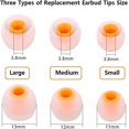 thumbnail image 3 of HAHDAXIA Silicone Eartips Replacement Earbud Tips Soft Earbud Tips Fit for Inner Hole from 3.8mm - 5.1mm Earphones Earbud Replacement Tips 9 Pairs Headphone Ear Tips SML, 3 of 7