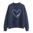 thumbnail image 2 of Meichang Sweat-Shirt pour Femmes Chemise de la Saint-Valentin Sweat-Shirt Graphique Cœur Mignon Pull Col Rond Manches Longues Sweat-Shirts de Vacances Saint-Valentin, 2 of 4
