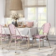 thumbnail image 6 of Furniture of America Misea Transitional Aluminum Patio Chair in Pink (Set of 2), 6 of 10